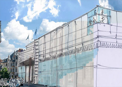 Perspektivskizze Karstadt Limburg